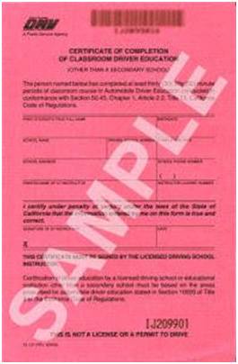 Education certificate